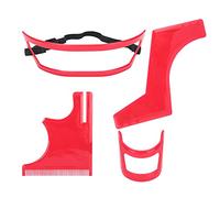 Generic Kit de Modelado de Barba de Plástico Rojo Plantillas de Peinado de Barba Fáciles de Usar para Líneas de Perfectas para el Cuidado de los Hombres