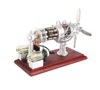 Generic Kit de Modelo de Motor Stirling, Juguete Educativo para Proyectos Científicos, Generador de Aire Caliente de 16 Cilindros, Adecuado para Niños y Aulas, 20 X 10 X 15,5 Cm