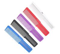 Generic Kit de Peines para Corte de Pelo de Barbería, 5 Peines Profesionales Antiestáticos en Azul, Blanco, Rojo, Morado y Negro, Fácil de Agarrar, 8 X 1,6 Pulgadas