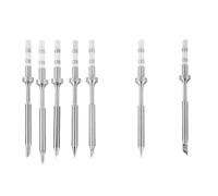 Generic Kit de Puntas para Soldador Eléctrico, Puntas de Repuesto Duraderas de Acero Inoxidable para Soldador TS100, 7 Tipos para un Rendimiento de Soldadura Preciso (#1)