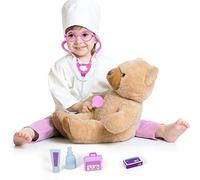 Generic Kit Médico para Niños, Juego de Juguetes para Diversión de Juegos de rol, Equipo Médico de Material ABS Seguro en Rosa y Morado para Niños y Niñas de 9,4 "x 10,6"