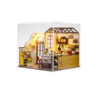 Generic Kits de casas en miniatura para hacer tú mismo, de muñecas con juego de muebles, rompecabezas de madera 3D artesanal para regalo creativo,