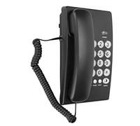 Generic KXT504 Teléfono de Escritorio con Cable con Rellamada de última Llamada, Teléfono Fijo de Botón Grande para Hotel, Interruptor de Pulso Multifuncional y Función (Black)