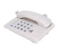 Generic KXT504 Teléfono de Escritorio con Cable con Rellamada de última Llamada, Teléfono Fijo de Botón Grande para Hotel, Interruptor de Pulso Multifuncional y Función (White)