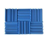 Generic La Espuma de Aislamiento Acústico de Alta Densidad de Estudio Absorbe el Ruido No Deseado para el Teatro Familiar de Transmisión KTV de Estudio, 6 Piezas Rojo/azul/negro (6PCS)