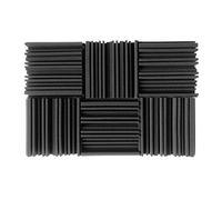 Generic La Espuma de Aislamiento Acústico de Alta Densidad de Estudio Absorbe el Ruido No Deseado para el Teatro Familiar de Transmisión KTV de Estudio, 6 Piezas Rojo/azul/negro (6PCS)