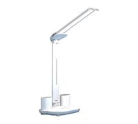 Generic Lámpara de con Luz Nocturna Flexible para Escritorio Ajustable con Portabolígrafos y Protector Ocular Apta para Oficinas Estudios Talleres