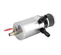 Generic Lata de Captura de Depósito de Aceite de Aleación de Aluminio con Filtro Inoxidable para Mejorar la Potencia, Instalación Rápida, Ajuste Universal, Negro/plata/azul/rojo, 1 Unidad, Perfecto