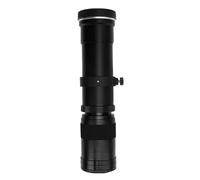 Generic Lente de Teleobjetivo de Cámara sin Espejo, Teleobjetivo de Cámara de 420 a 800 Mm Focus Manual para la Luna (Black)