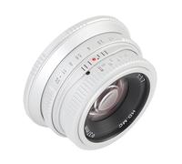 Generic Lente Fija de Enfoque Manual Artístico F1.7 de 25 Mm para A6400 A6500 A6600 A7II A73, Lente de Enfoque Oscilante única para Fanáticos de la Narración Visual (Silver)