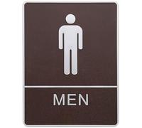 Generic Letrero de Baño Masculino Autoadhesivo de Plástico 15x20 Cm para Puerta, Señal Creativa para Wc en Hotel, Hogar y Oficina, Decoración Funcional para Espacios Públicos
