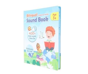 Generic Libro de Sonidos Bilingüe Interactivo Francés Inglés Juguete Educativo de Aprendizaje Temprano para Niños de 3 a 8 Años, Tamaño de Plástico 11.42x9.92in, para el Desarrollo del Lenguaje