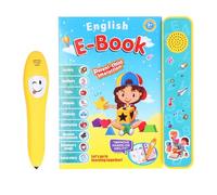Generic Libro Parlante de Aprendizaje Electrónico Interactivo para Niños para Mejorar el Vocabulario en Inglés con Bolígrafo de Lectura, Juguete Educativo para el Vínculo Entre e Hijos, 7,28 X 8,27