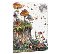 Generic Lienzo decorativo para pared, diseño de setas, bosque encantado multicolor, decoración del hogar para sala de estar, dormitorio, sin marco, 8 x 12 pulgadas