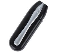 Generic Limpiador de lentes de microfibra, cabezal de cepillo doble, negro, desmontable, portátil, cepillo reutilizable