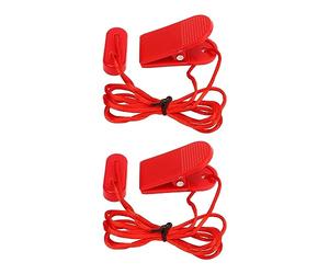 Generic Llave Magnética Universal Duradera para Cinta de Correr para Seguridad de la Máquina de Correr con Clamp/Holder Fuerte para Toda la Ropa, Fácil Instalación, 2 Piezas de Repuesto para Bloqueo