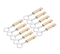 Generic Llavero de Alta Frecuencia de Doble Tubo, Silbato de Aleación de Aluminio de Supervivencia de Emergencia para Actividades Al Aire (GOLD)