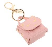 Generic Llavero Forma de Gato para Monedero Pequeño de PU Rosa, Portátil y Fácil de Limpiar, Accesorio Delicado para Niñas y Bolso Pequeño