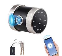 Generic Localización de la Puerta de Huella Digital, 5 en 1 con el Teclado Pandilla de la Puerta de la de la Inteligente con Teclado para el Hogar, Dormitorio, Oficinas de Apartamentos y Garajes