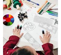 Generic Los Hongos de la Pintura con Los Dedos, Dums de Hongos con Dedos Son Gratuitos para Estampar el Dibujo para el Oficio de Niños (BLACK)