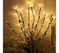 Generic Luces de Ramas de Ramita LED de Navidad Luces de Rama Artificial, Luces Artificiales de árboles LED Ramas de Ramita Iluminada para Decoración del Hogar Eventos de Boda de Navidad (Color