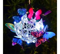 Generic Luces Solares de Mariposa Luces Solares de Jardín para Exteriores con Coloridas Mariposas de Metal IP65 a Prueba de Agua para Decoración de Caminos de Jardín y Patio (mariposa solar)