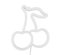 Generic Luz de Letrero de Neón de Cereza, Hermosa Decoración de Pared Alimentada por USB para Fiesta de Cumpleaños, Decoración del Hogar, 9,1x7,5 Pulgadas (Forma de cereza de iluminación roja)
