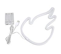 Generic Luz de Neón de Llama LED Decoración de Pared Doble Alimentación USB/funciona con Pilas Cartel Colgante en Forma de Llama para Dormitorio, Sala de Juegos, Fiesta de Bodas, Color Rosa (Luz