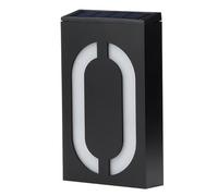 Generic Luz de Señal de Número LED de Energía Solar para Exteriores con 6 Luces LED, Luz de Número de Puerta a Prueba de Lluvia para Puertas de Habitaciones, Pared, ABS + PC, 7.1x3.9x1.6in (numero 0)