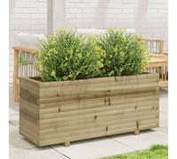Generic Macetero de Jardín de Madera Impregnada de Pino, 110x40x49,5 Cm, Amplio Espacio, Estructura Robusta, Función Decorativa, Madera Maciza de Pino, Ideal para su Jardín
