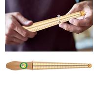 Generic Mandril de Calibre de Anillo, Práctico Medidor de Tamaño de Dedo para Joyero, Tamaño Hong Kong, Cobre Chapado en Oro, 1 Vitrina