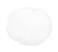 Generic Manguito de Viento con Micrófono Lavalier de Piel Artificial, Clip Peludo Suave en el Parabrisas para Uso en Interiores y Exteriores, 1cm de Diámetro (WHITE)