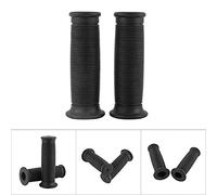 Generic Manillar de Motocicleta de Estilo Vintage Puños Resistentes a la Corrosión para una Conducción Segura Rojo 1 par 22 Mm/25 Mm Adecuado para la Mayoría de las Motocicletas (BLACK)