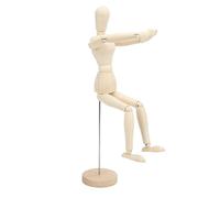 Generic Maniquí de Madera, 14 Articulaciones Giratorias Flexibles, Modelo de Proporción del Cuerpo Humano, Mini Figura Articulada, Juguete para Dibujar Bocetos, Ideal para Artistas Decoración del