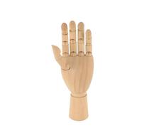 Generic Maniquí de Mano Articulado de Madera de Schima, Modelo de Mano de Madera Ajustable para Técnicas de Dibujo y Bocetos