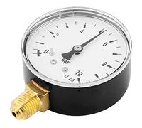 Generic Manómetro de Presión de Aceite de Aire, Manómetro de Montaje Lateral de 1/4 "NPT 0 10 Bar para Sistemas Neumáticos Hidráulicos, Herramienta Industrial con Bisel de Acero