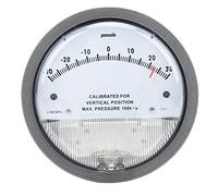 Generic Manómetro Diferencial Indicador de Rendimiento Preciso sin Vibración para Detección de Filtros HVAC, Material de Aluminio, Color Gris, Interfaz de Rosca de 1/8" para Microelectrónica,