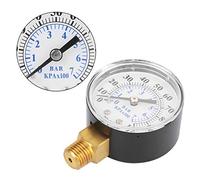 Generic Manómetro Manómetro Caja de Metal Duradera NPT 1/4 Rosca Medidor de Dial de Alta Precisión para Medición de Agua, Aire y Aceite 0-100 PSI 0-7 Bar