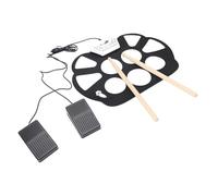 Generic Máquina de Batería Plegable Enrollada a Mano de Sonido Realista, Metrónomo y Pedal de Platillo Incorporados, Almohadilla de Batería de Práctica Electrónica para Niños y Adultos Principiantes