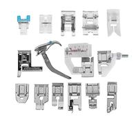 Generic Máquina Herramienta de Coser Doméstica, Kit Multifunción de Prensatelas de 15 Uds para Necesidades Básicas de Costura de Acero Inoxidable