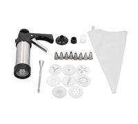 Generic Máquina para Hacer Churros, Multifuncional, para Hacer Galletas, de Acero Inoxidable, con Agarre Ergonómico, para Hacers Pajitas de Queso con 21 Accesorios para Moldear