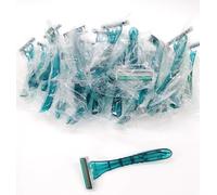 Generic Maquinillas de afeitar desechables, hoja de 2 capas de 7 g, paquete de 10, afeitado manual, color azul