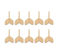 Generic Marcadores de Plantas Ecológicos de 1/8 de Espesor, Acabado Brillante, 10 Piezas de Material de bambú para Amantes del Jardín (forma de hoja)