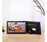 Generic Marco de Fotos Digital de 10,1 Pulgadas con Función de Detección del Cuerpo Humano con Control Remoto Música de Pantalla LED HD (negro1)