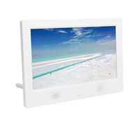 Generic Marco de Imagen Digital, Calendario de Reloj de Interfaz USB Fácil de Instalar un álbum de Fotos Digital 10 Pulgadas con Altavoces Delanteros Duales para el Dormitorio (Enchufe de la UE)