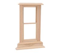 Generic Marco de Ventana de Marco para Casa de Muñecas en Miniatura de Primera Calidad, Diseño Realista, Decoración de Tilo de PVC, Exhibición de Juego, Accesorio de Fotografía