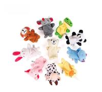 Generic Marionetas de Dedos de Animales, Juguetes Delicados de Muñecas de Dibujos Animados, 10 Uds. para Niños, Regalo Novedoso de Tela Suave y Segura (como se Muestra)