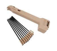 Generic Martillo de Clavija para Tienda de Campaña de Acero Al Carbono, Color Caqui, con Abridor de Botellas y Extractor de Clavos para una Fácil Configuración de Acampada