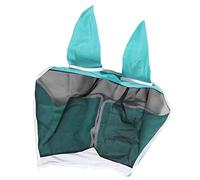 Generic Máscara de Malla contra Moscas de Caballo con Orejas, Diseño Desmontable Transpirable para Protección contra Mosquitos y Defensa UV para Caballos, Material Satinado de Alta Elasticidad, 1 (L)