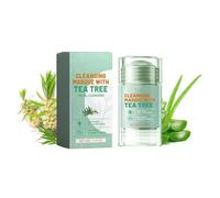 Generic Mascarilla de Arcilla de Árbol de Té en Barra,Mascarilla de Arcilla de Fresa en Barra,Limpieza Profunda de Poros,Control de Grasa,Refinamiento de Poros e Hidratación (Verde)